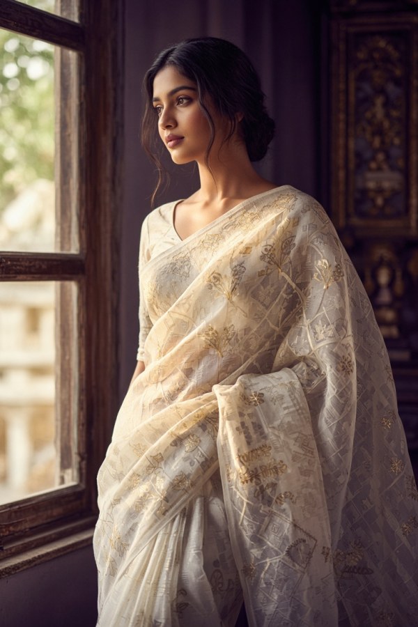 Dhakai Jamdani Saree